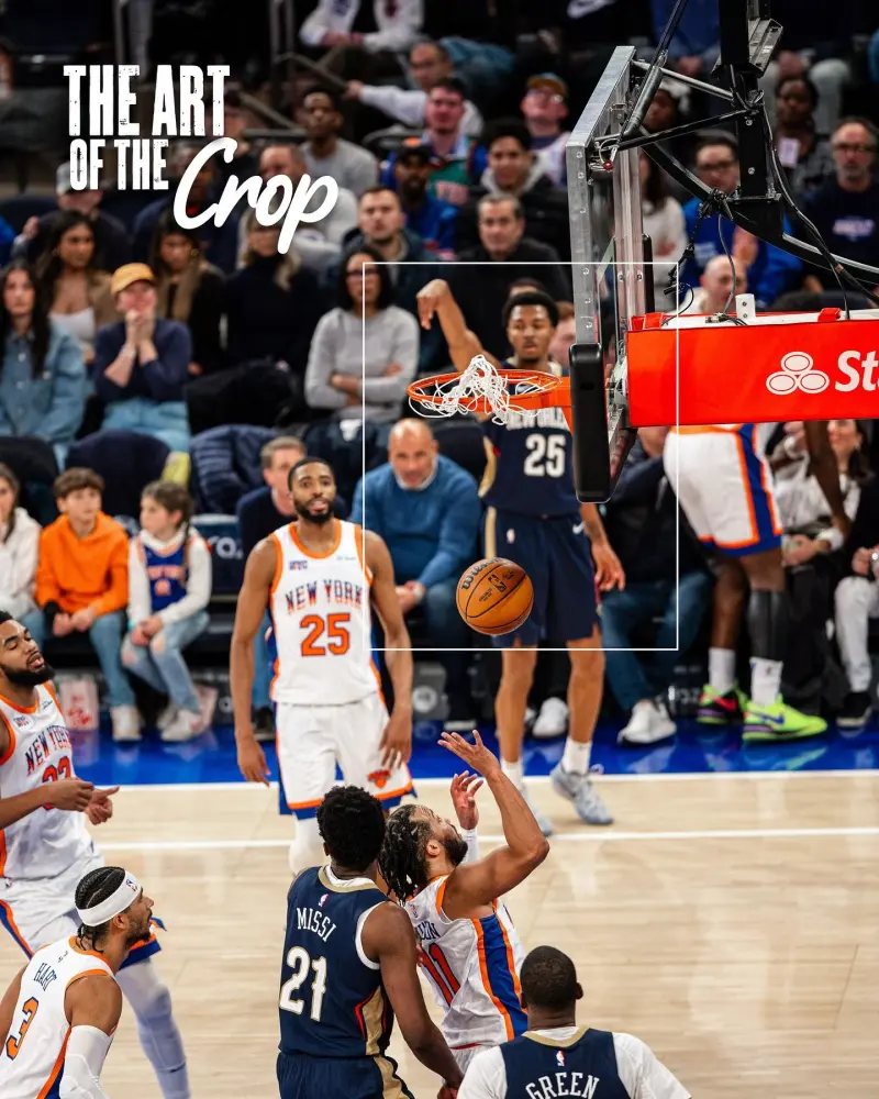 九游app下载最新版本-从照片到艺术？鹈鹕官方展示赛场照片构图制作过程